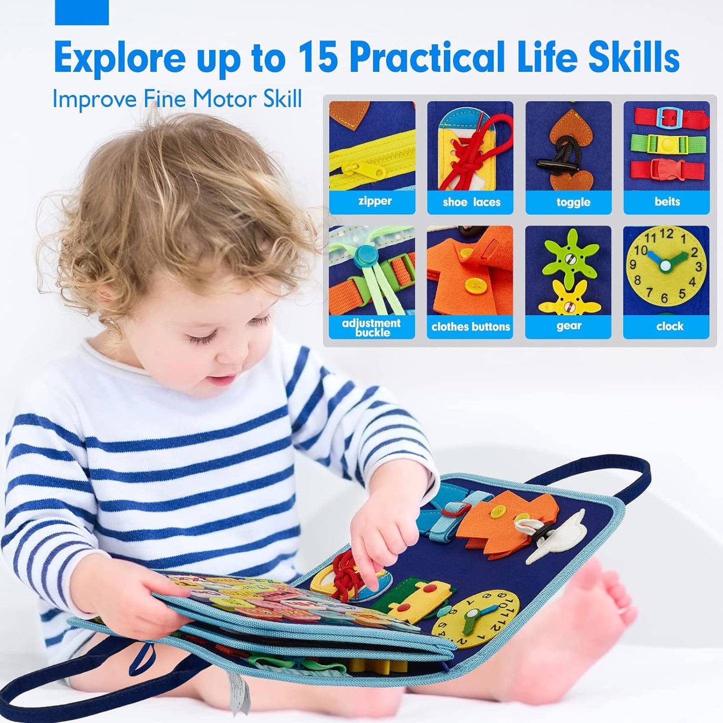 Busyboard™ – Educatief Montessori Speelbord (Fijne Motoriek)