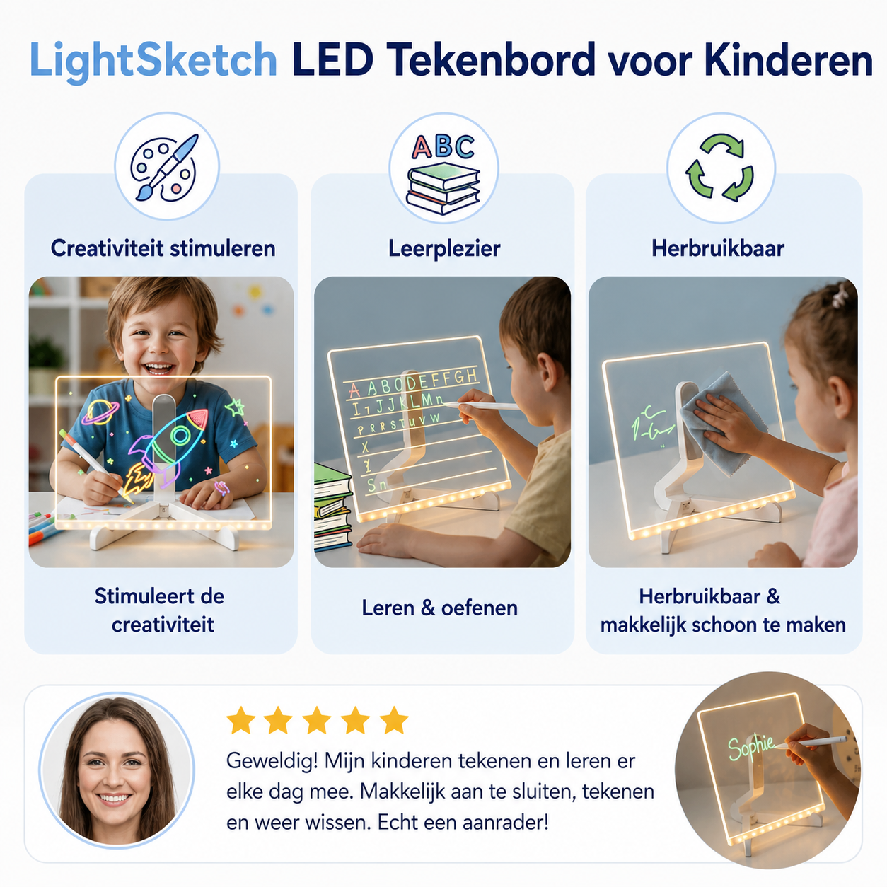 LightSketch LED Tekenbord voor Kinderen