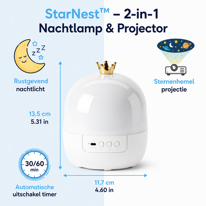 StarNest™ – 2-in-1 Nachtlamp & Projector voor Kinderen